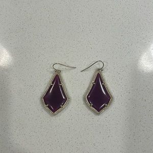 Purple and Gold Kendra Scott Alex Drop Earrings